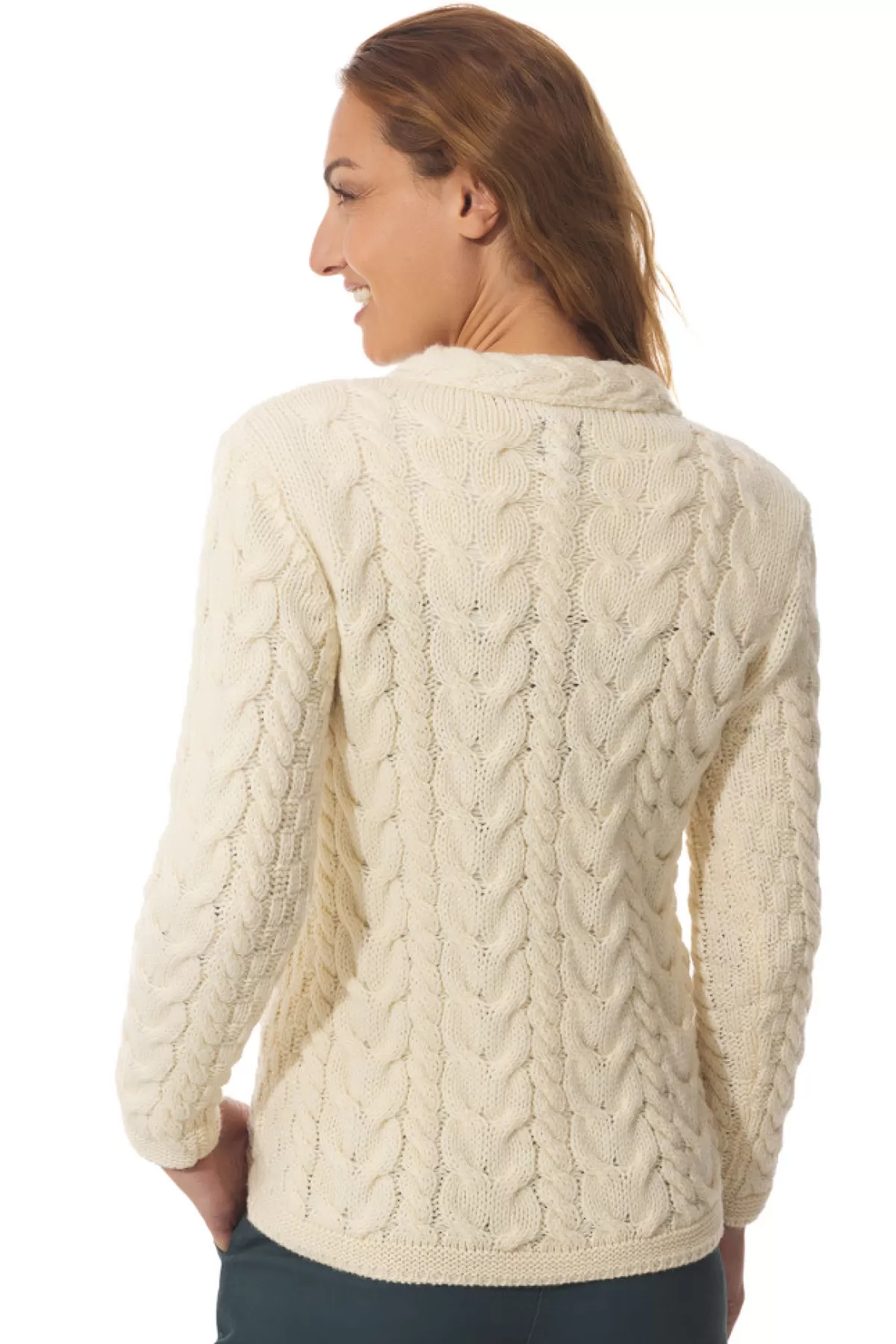 Women Mousqueton Pull Torsadé En Laine